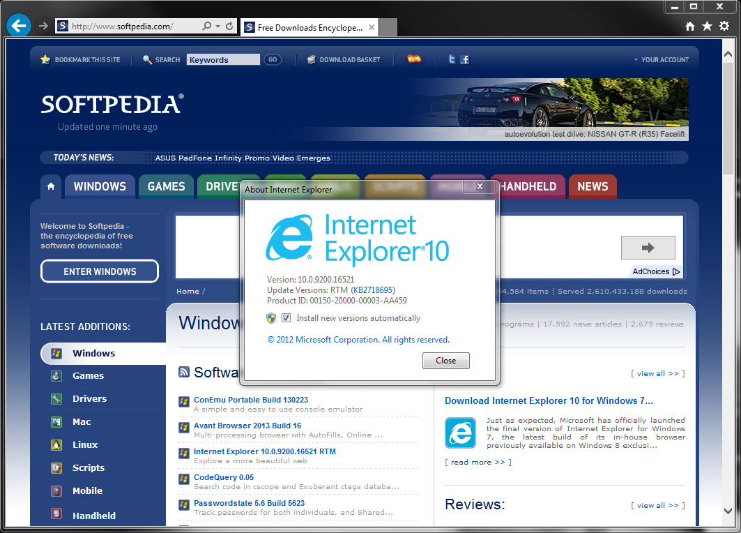 Internet explorer 10 free download for windows xp 32 bit